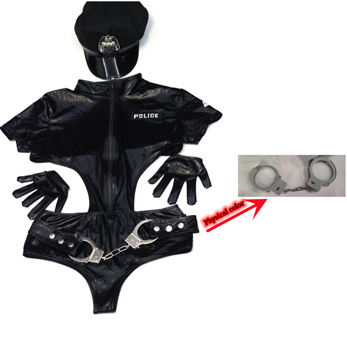 Sexy Leather Policewoman Costume – Cop Cosplay