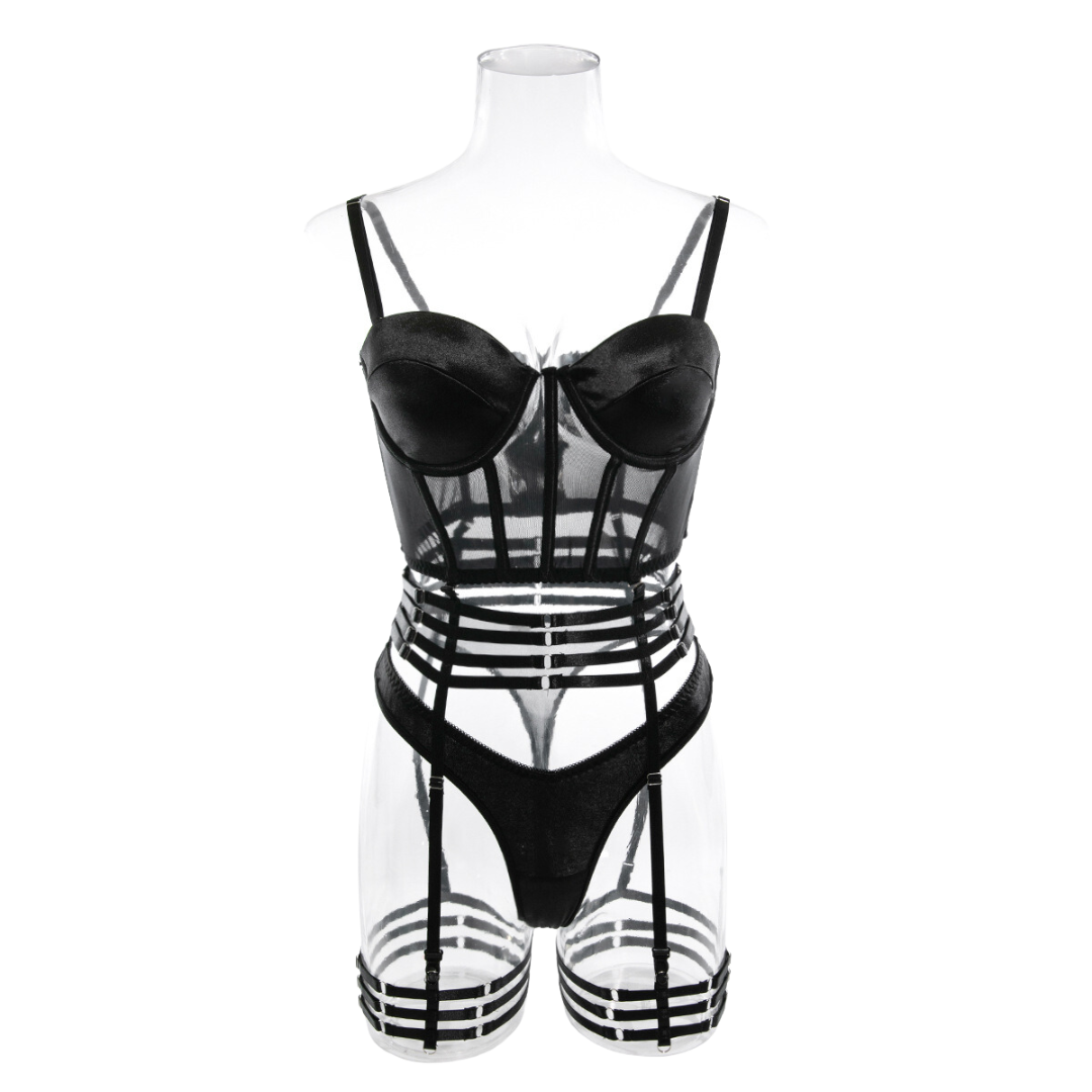 Fishbone G-String Lingerie Set - G-String Lingerie Set - Auggust lingerie image 5
