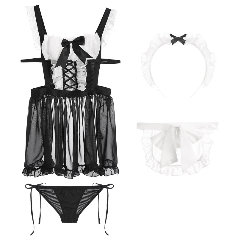 French Maid Teasing Costume Set with Lace Apron - image 4