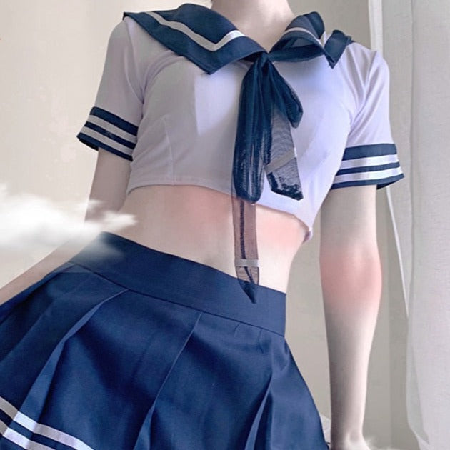 Naughty Short Sleeve Top & Lace Mini Skirt Cosplay Lingerie - product image 4