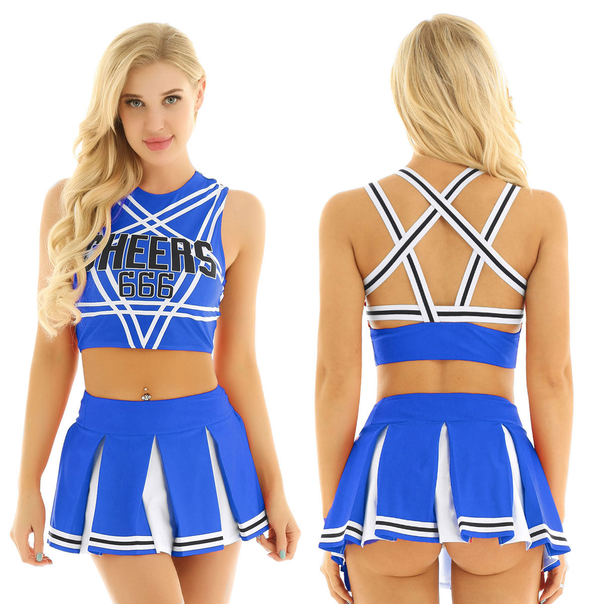 Sexy Cheerleader Cosplay Uniform Costume - product image 8