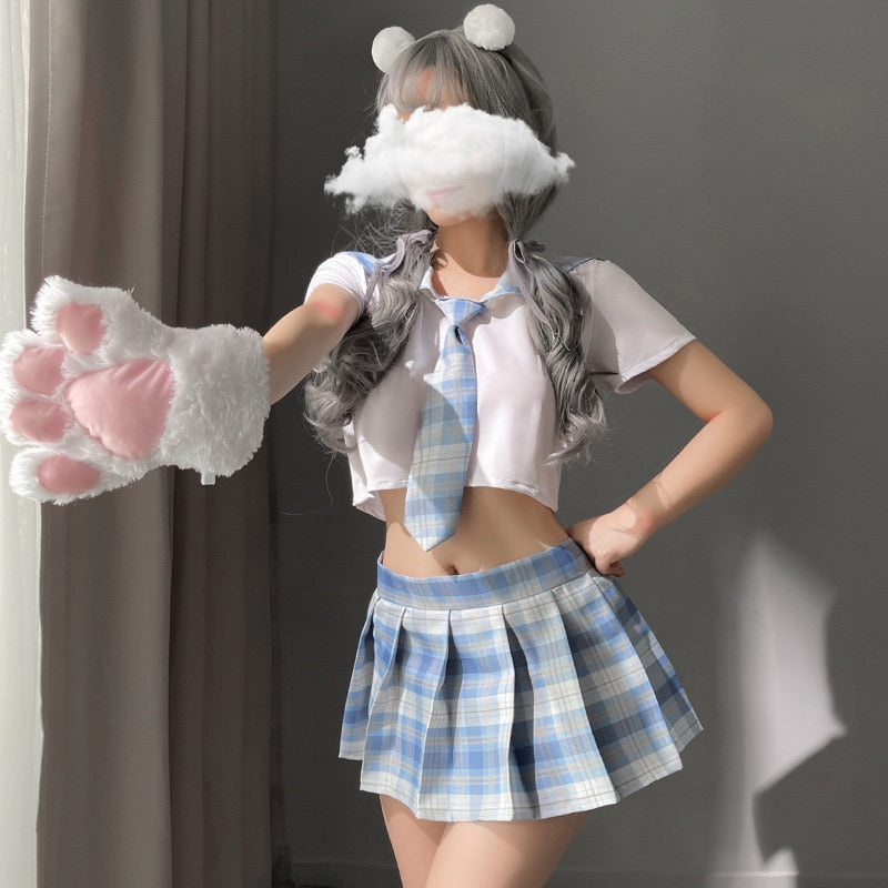 Sweet Pink Pleated Skirt Uniform Set Cosplay Costume - product image 2