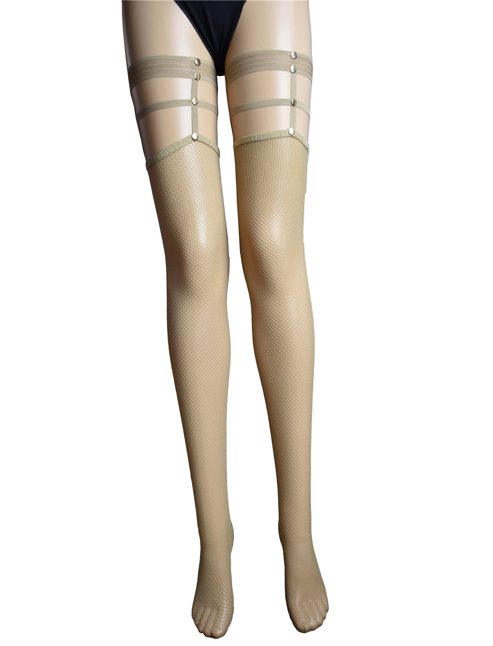 Gothic Leg Garter Fishnet Stockings