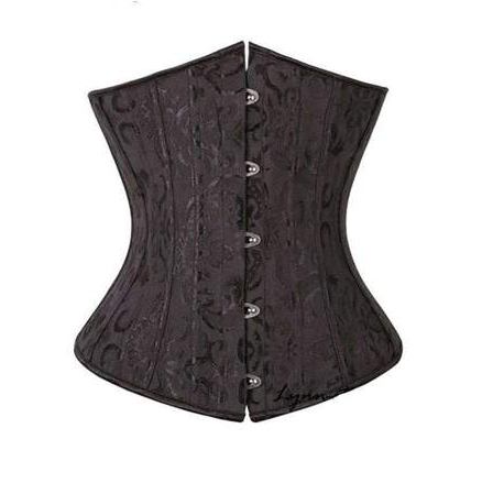 Curvy Spiral Buckle Front Satin Waist Bustier Corset
