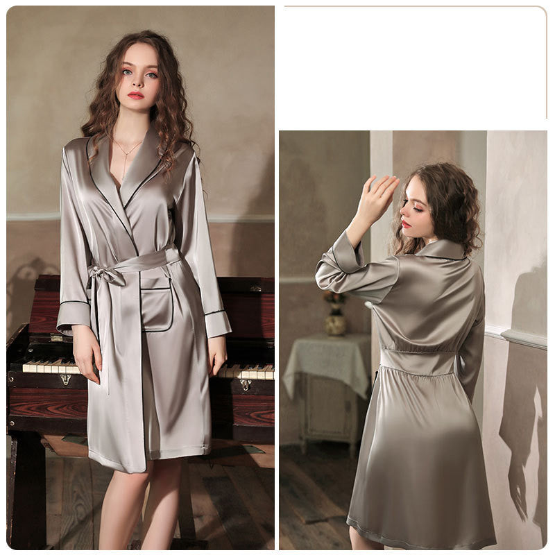 Silk Robe Kimono Style Nightwear