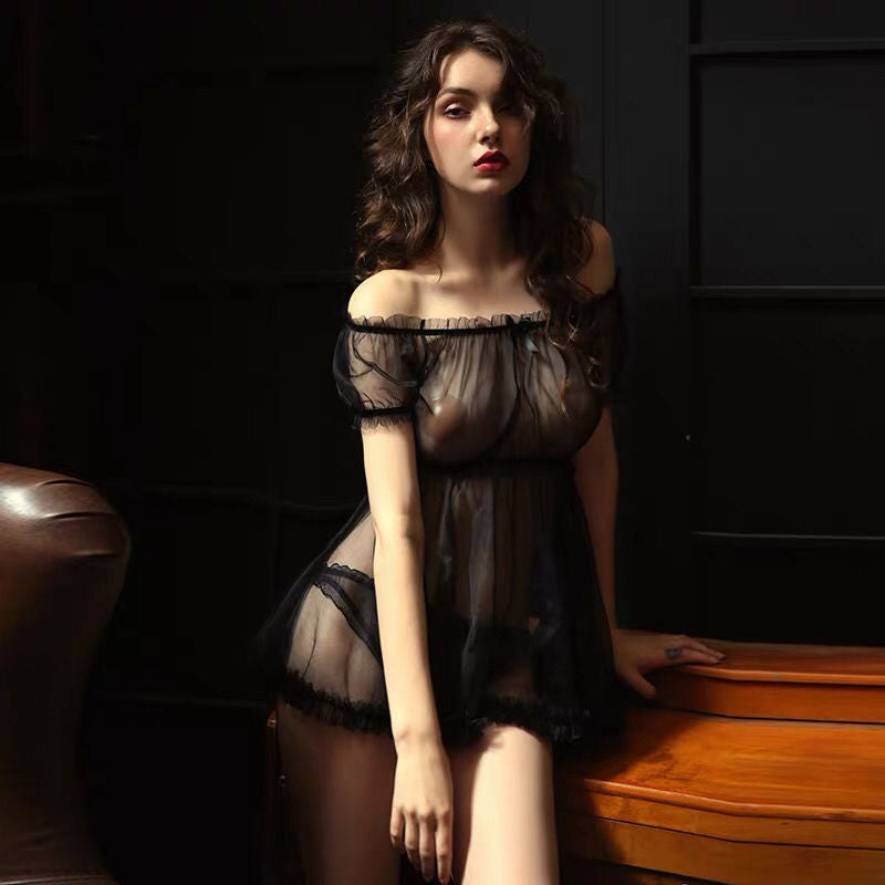Sheer Lingerie Erotic Nightdress