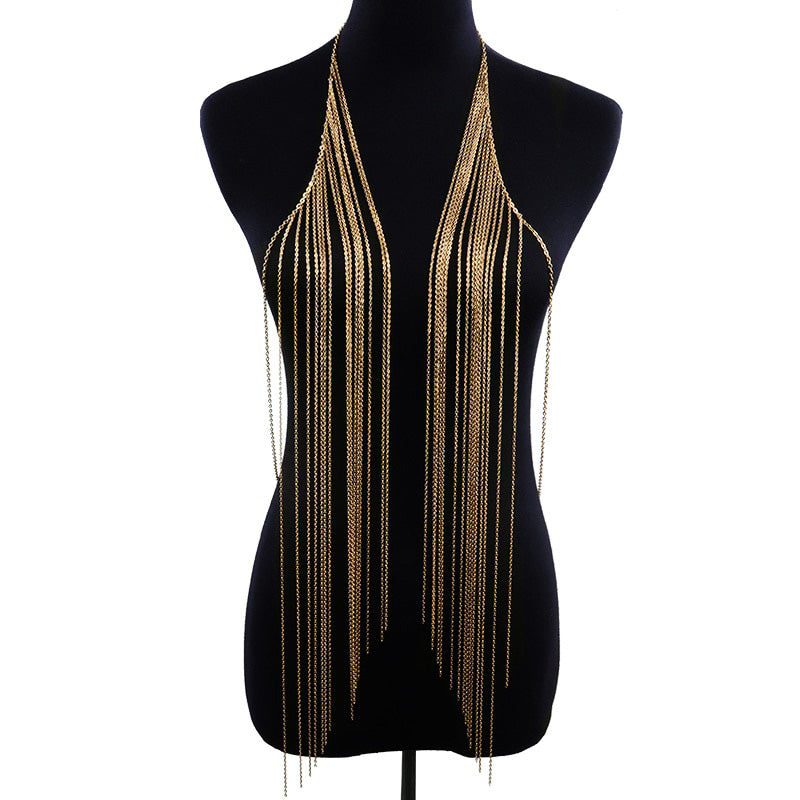Fashionable Shawl Type Tassel Body Jewelry Chain