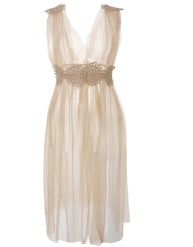 Sheer Long Lace Seductive Nightgown