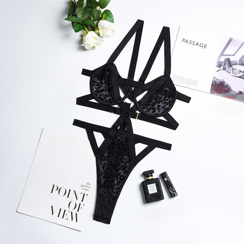 Perspective Lace Metal Ring Strap Teddy And Bodysuits
