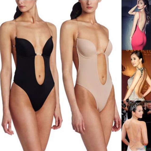 Seamless backless body shaper bodysuit shaping detail