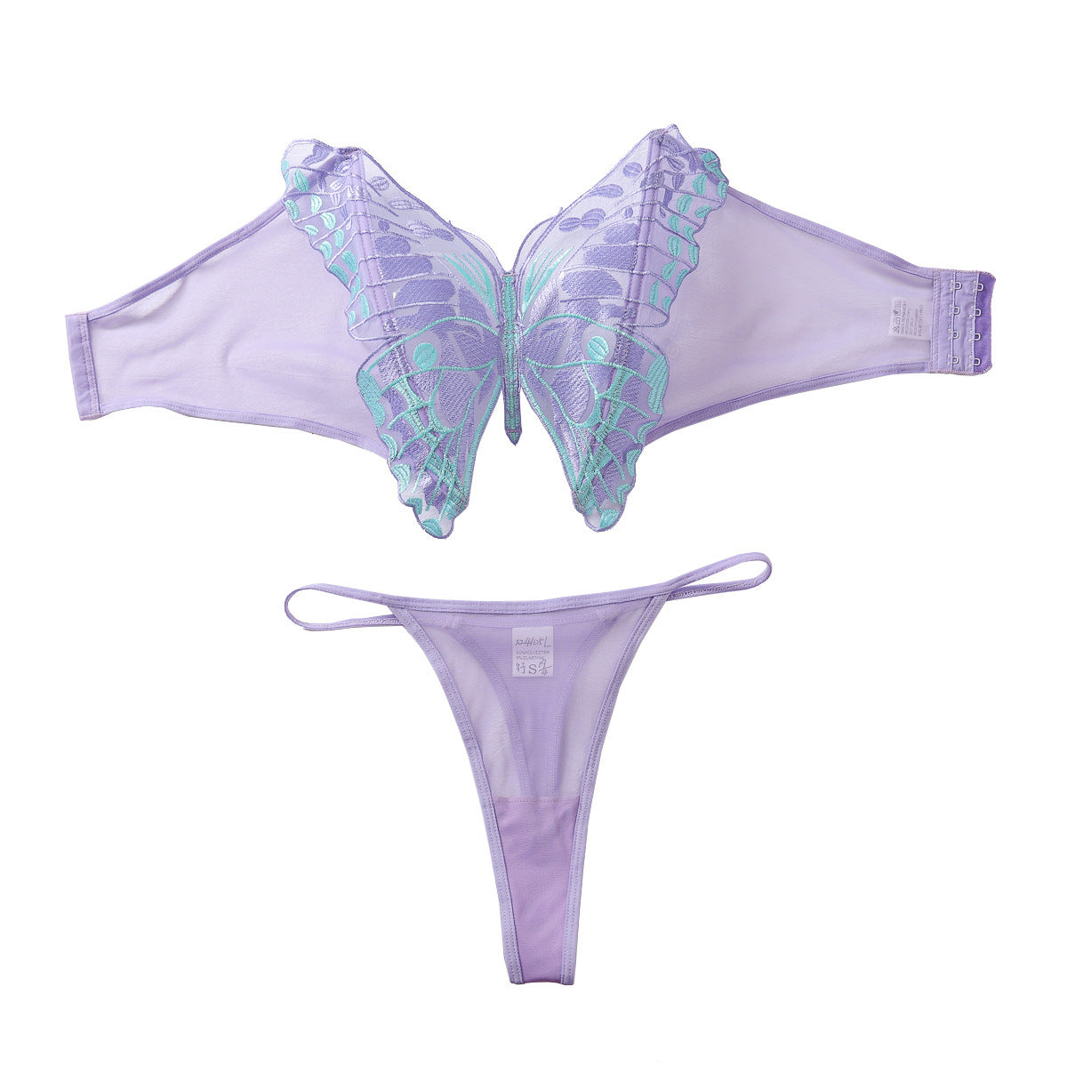 Sexy Butterfly Embroidered Tube Lingerie