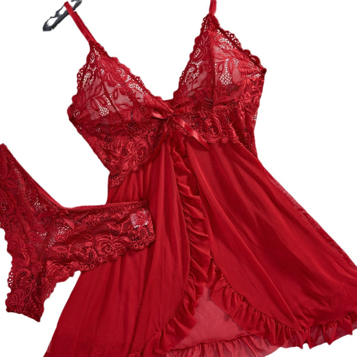 Sexy Tulle Suspenders Mesh Nightdress