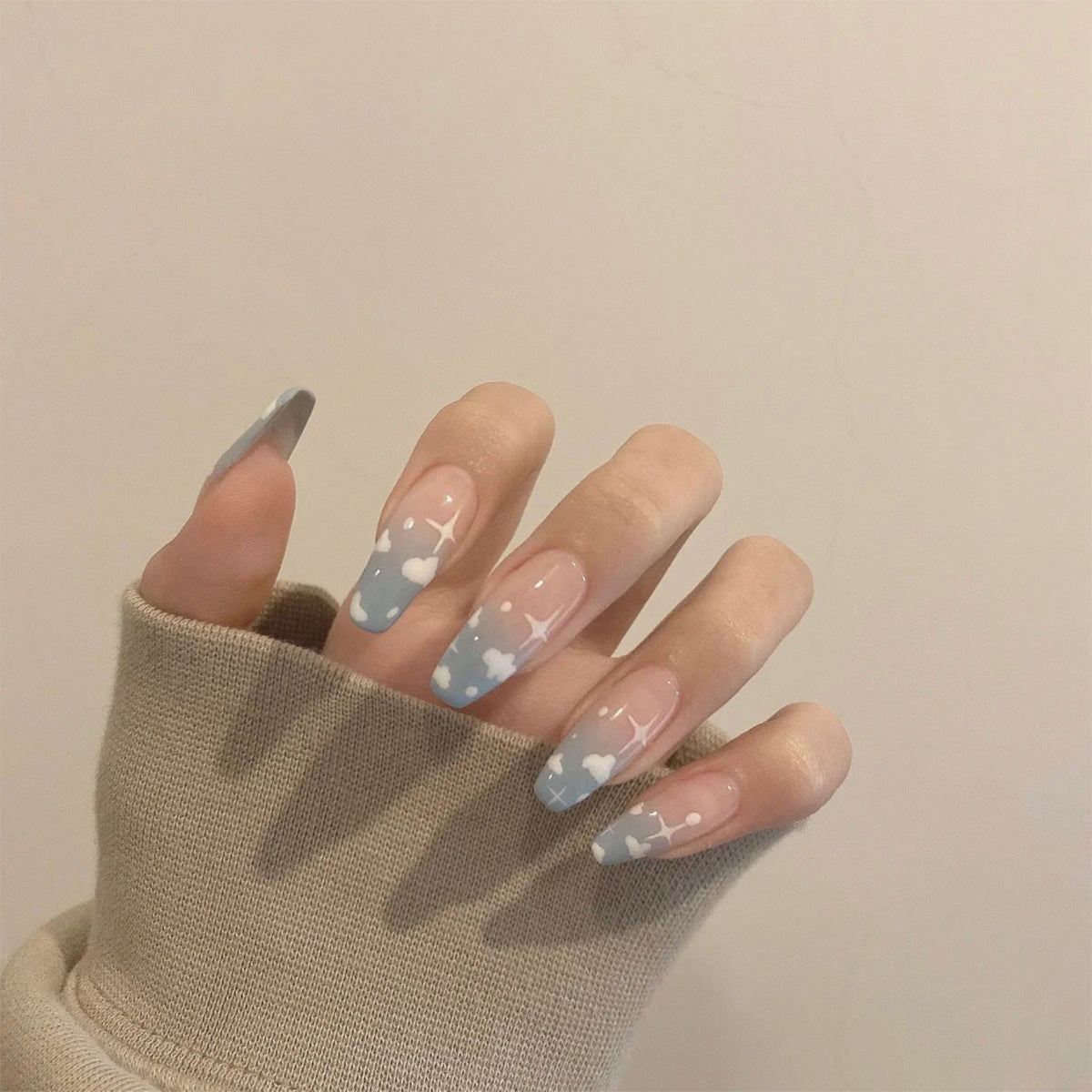 Cute Girl Coffin Press On Nails