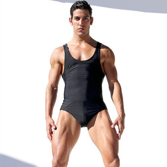 Men's Vest One-piece Briefs Underwear