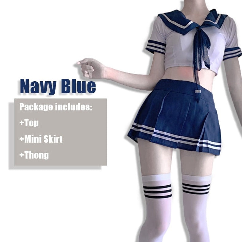 Naughty Short Sleeve Top & Lace Mini Skirt Cosplay Lingerie - product image 5