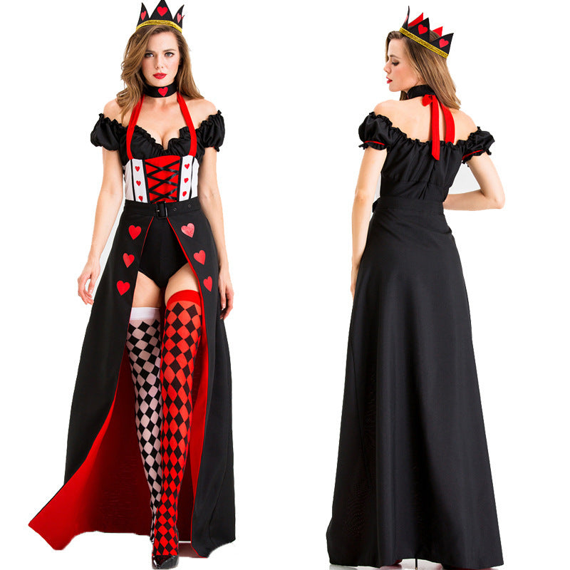 Queen of Hearts Halloween costume dress with socks – Auggust product image 1