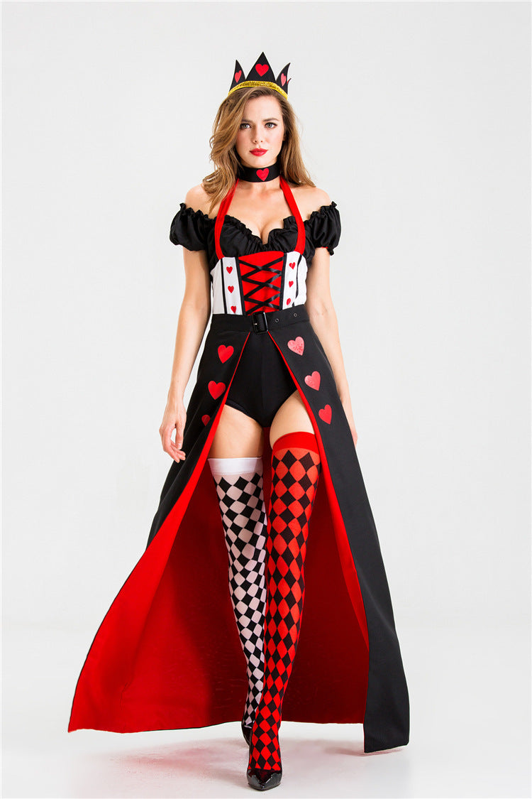 Queen of Hearts Halloween costume dress with socks – Auggust product image 3