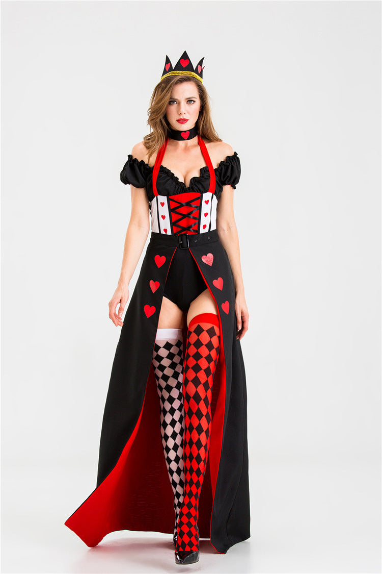 Queen of Hearts Halloween costume dress with socks – Auggust product image 4