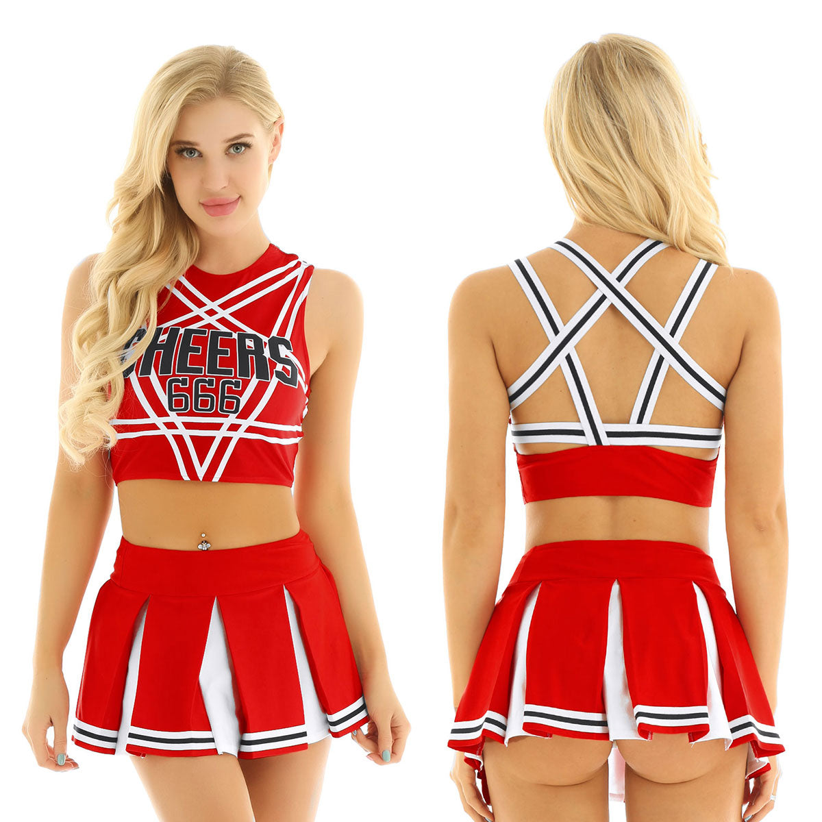Sexy Cheerleader Cosplay Uniform Costume - product image 7