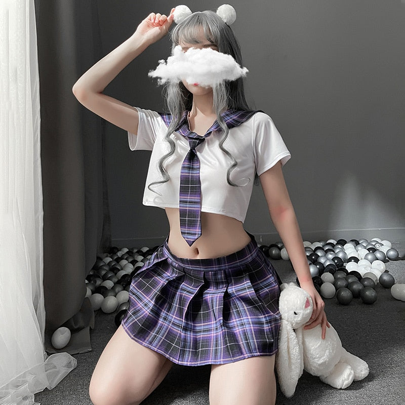 Sweet Pink Pleated Skirt Uniform Set Cosplay Costume - product image 3