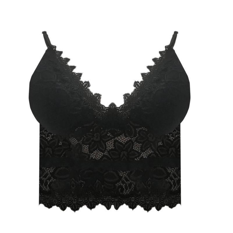 Comfy French Style Triangle Cup Lace Bralette Bra