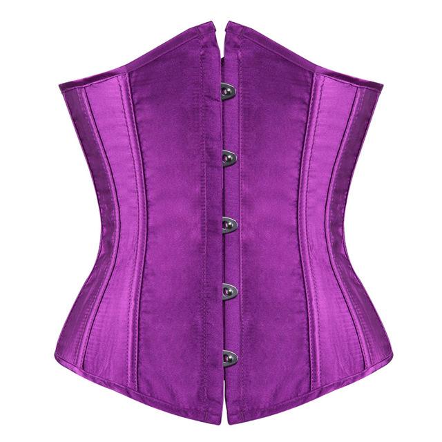 Gothic Slimming Shaper Lace Up Silk Underbust Corset