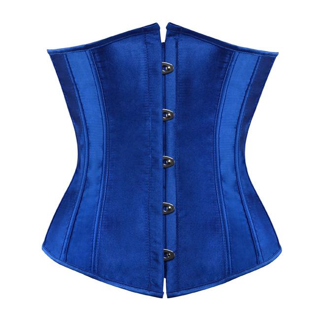 Gothic Slimming Shaper Lace Up Silk Underbust Corset