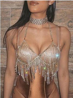 Sexy Diamond Studded Chain Bikini Bracelet Chain Body Chain auggust-store.myshopify.com Body Chains auggust store 