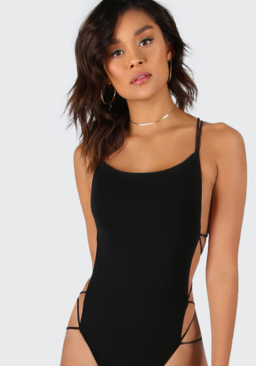 Open Back Strappy Backless Bodysuit auggust-store.myshopify.com Bodysuit/Jumpsuit Auggust Store