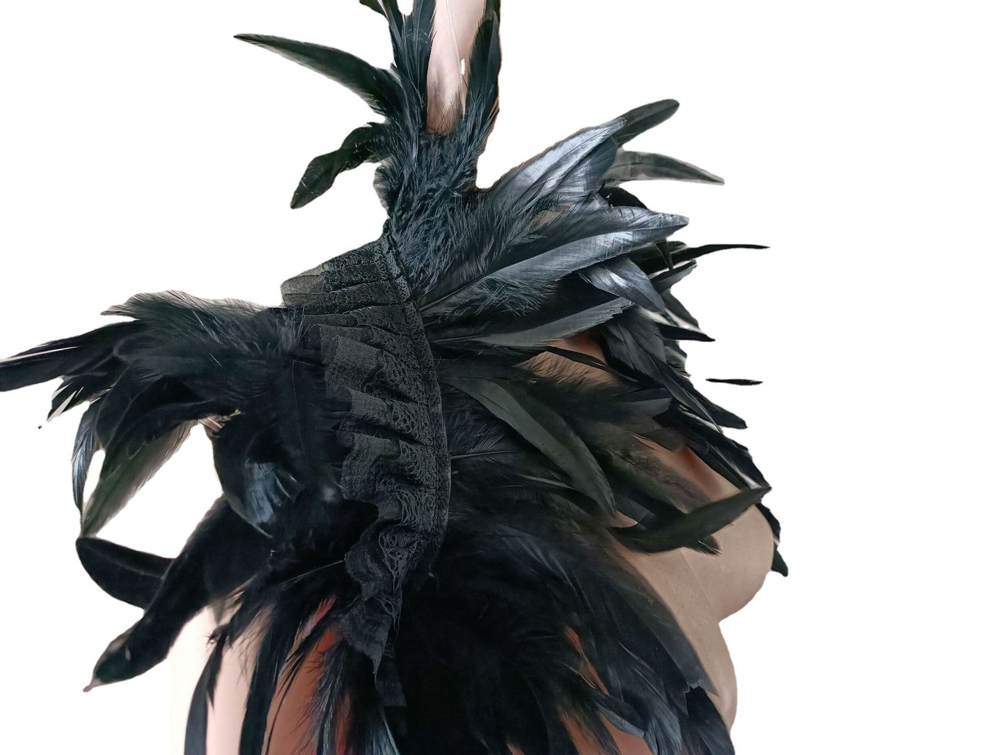 Gothic Feather Shawl Shoulder Wrap Body Harness