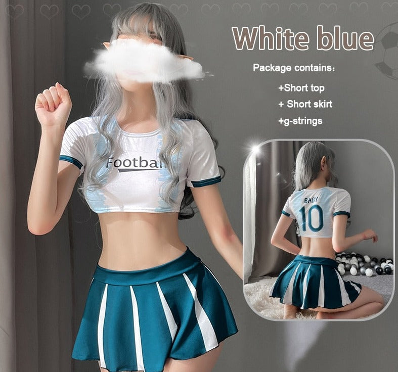 Cheer Leader Cosplay Student Costume Set Outfit