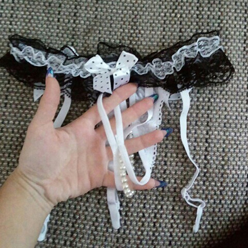 Floral Ruffle Mesh Crotchless Pearl Garter Belts Auggust Floral Ruffle Mesh Crotchless Pearl Garter Belts Auggust