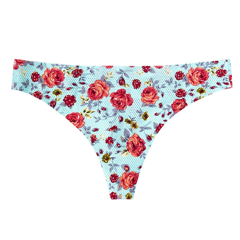 Floral Low Waist Thong panties