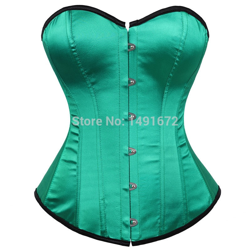 Satin Lace Up Back Sheath Waist Tape Trainer Corset