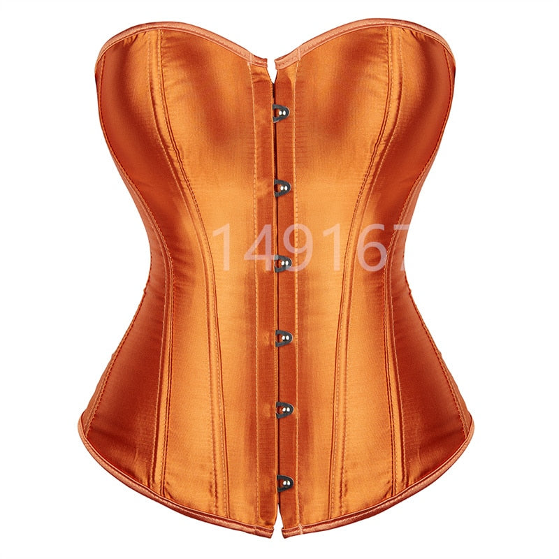 Satin Lace Up Back Sheath Waist Tape Trainer Corset