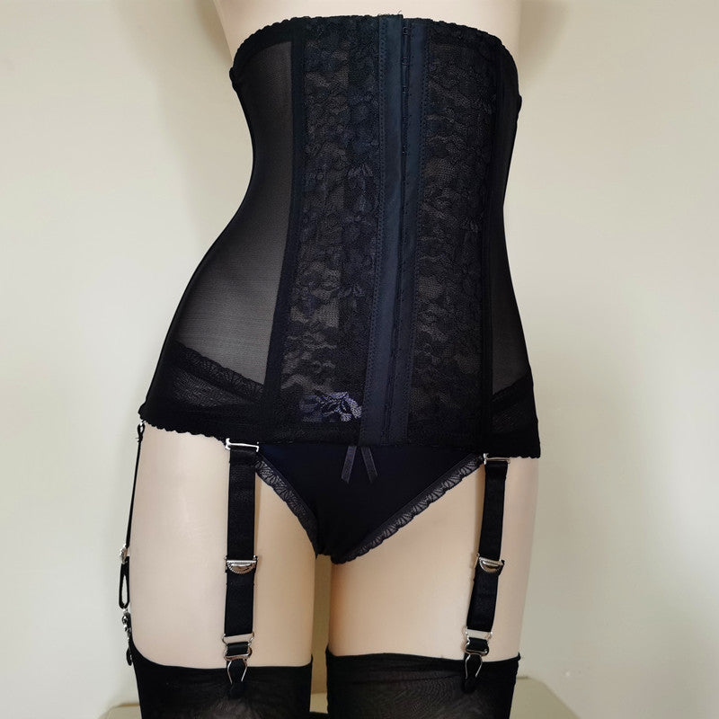 Floral Lace Shapewear Girdle Garter Belt Auggust Floral Lace Shapewear Girdle Garter Belt Auggust