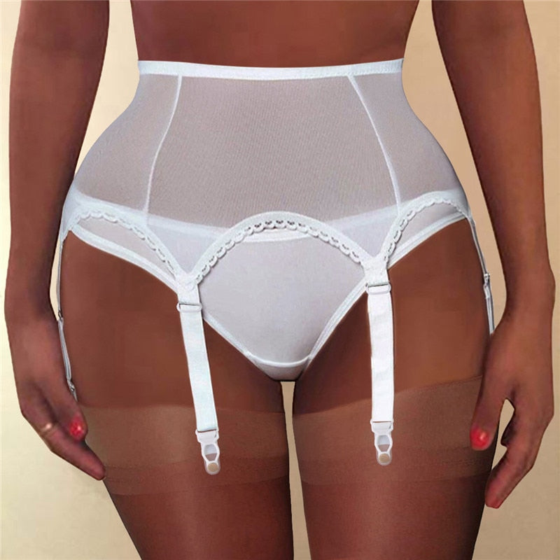 Floral Embroidered Lace Garter Belt – Adjustable Suspenders – product image 12