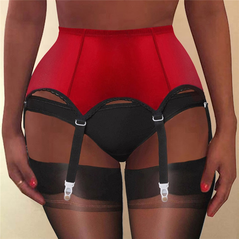 Floral Embroidered Lace Garter Belt – Adjustable Suspenders – product image 16