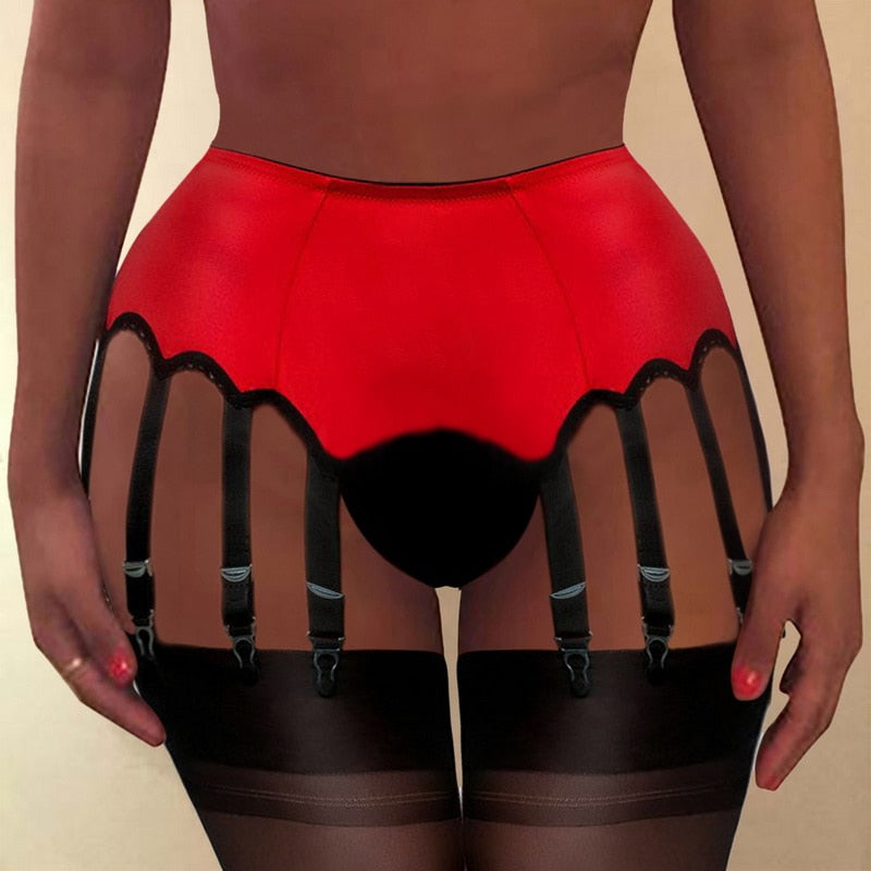 Floral Embroidered Lace Garter Belt – Adjustable Suspenders – product image 25