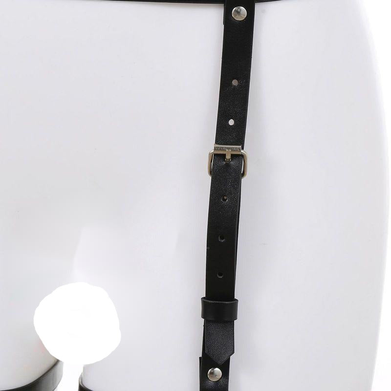 Leather Bondage Harness Set - BDSM Bondage Set - Auggust lingerie image 6