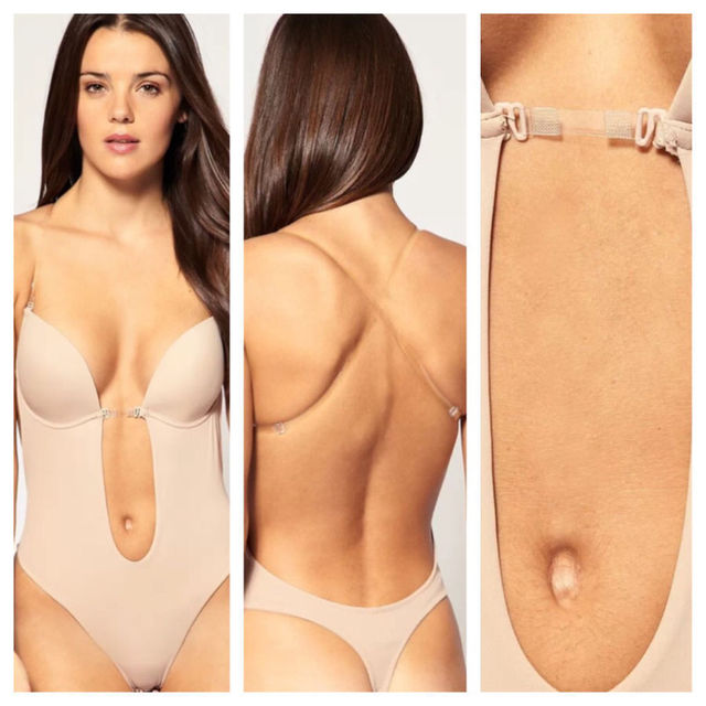 Seamless body shaper bodysuit close-up fabric detail